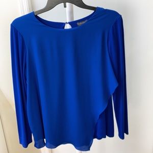 Vince Camuto Royal Blue Layered Blouse